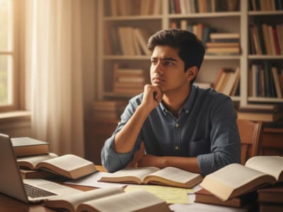 Teenager thinking about future career